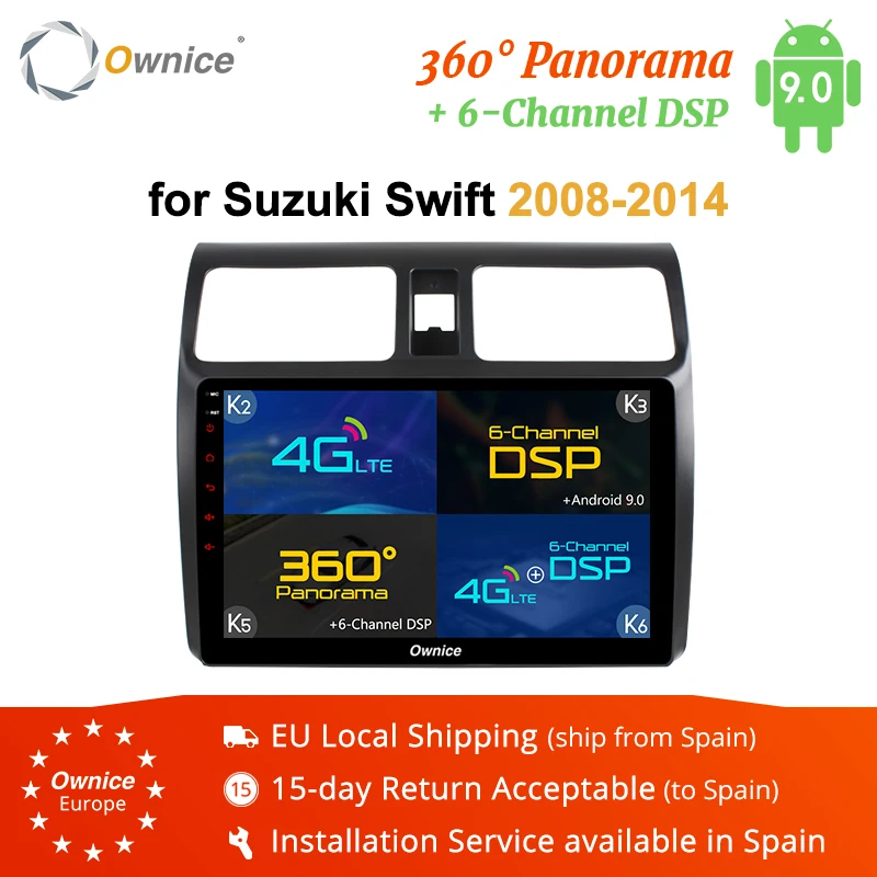 Sale Ownice K3 K5 K6 Octa 8 Core 10.1" Android 8.1 Car DVD Player for Suzuki Swift 2008 - 2014 GPS 360 panorama DSP 4G Radio Stereo 0