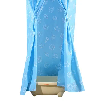 

Simple Solid Color Zipper Bath Cover Bath Account Thick Polyester Shower Curtain Warm Round Bath Account Home Bathroom Supplies