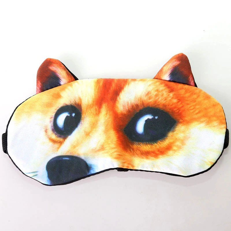 Забавные 3D глаз ночная маска для лица на основе Пёс из мультфильма кошка спальный мешок льда плотные защита глаз маска для глаз для Для мужчин и Для женщин студентов - Цвет: 2C