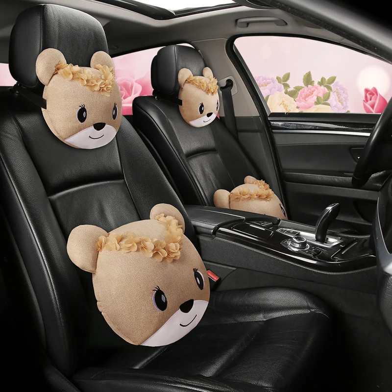 

girlish cute pink style universal fit car seat cover for bmw mini 5 seat cars