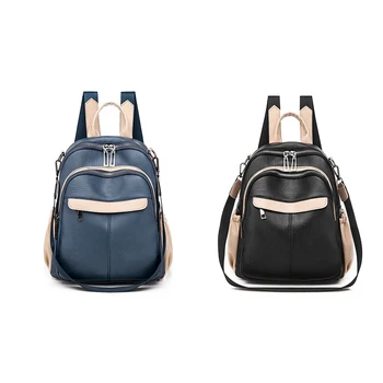 

Female Bag Backpack Korean Version PU Fashion Leisure Dual-Use All-Match Messenger Single Shoulder Travel Backpack