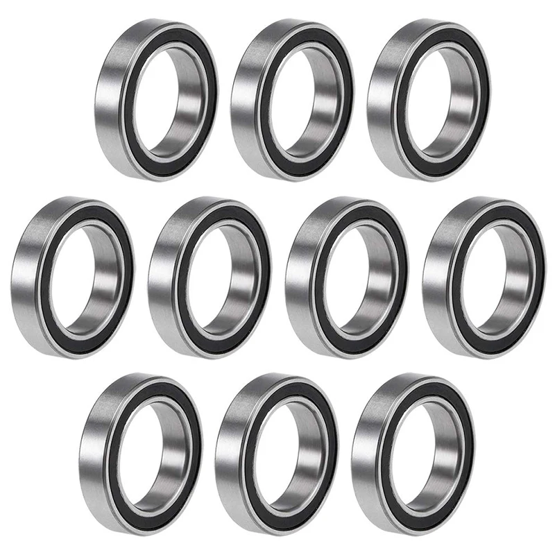 New 10PCS 6701-2RS 12X18X4 mm Miniature Double Rubber Sealed Deep Groove Ball Bearings