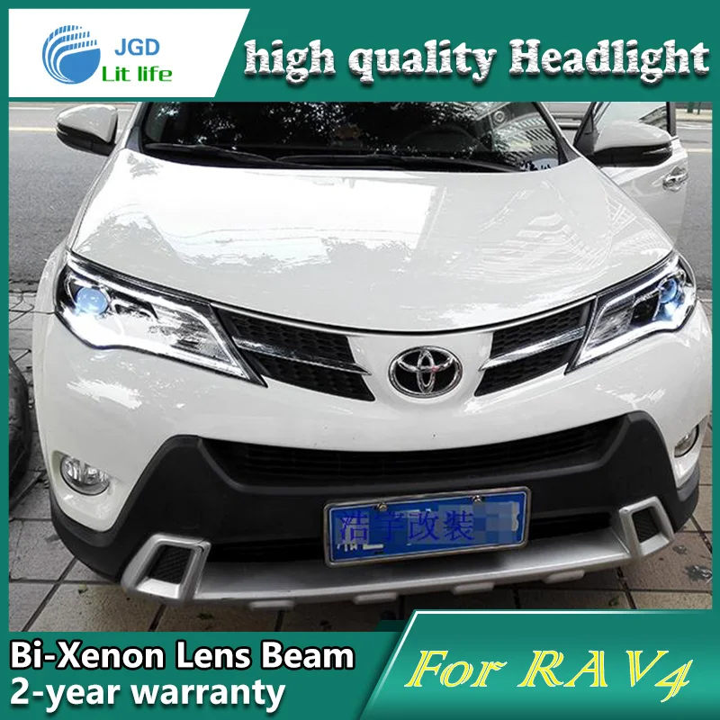Автомобильный чехол для стайлинга фар Toyota RAV4 2013 светодиодные фары дневные