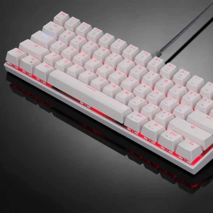 Bluetooth Проводная Механическая клавиатура с цветовой моделью RGB Подсветка 61 клавиши клавиатуры для планшетных компьютеров DQ при падении