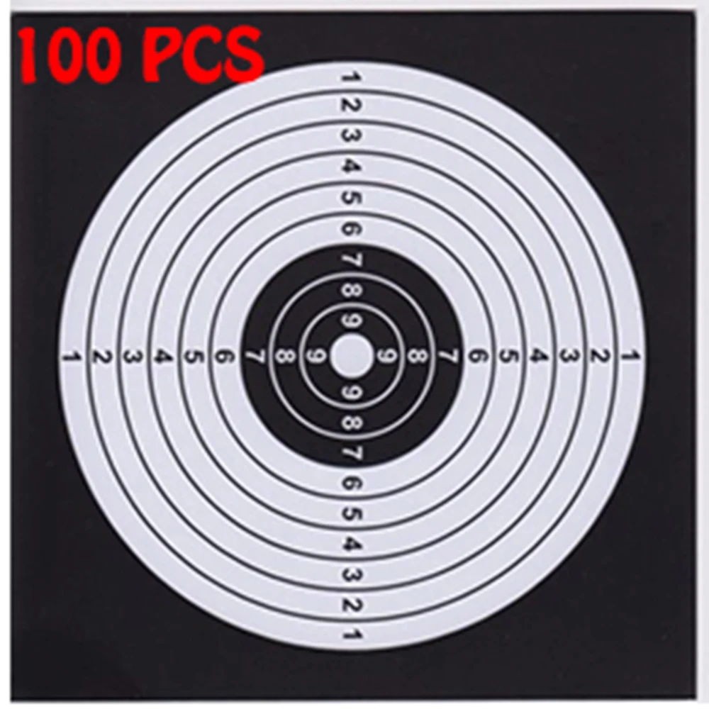 

Thunter 100PCS 14cm X 14cm Shooting Target Paper Targets Air Rifle Airsoft Tactical Hunting for Funnel Bullet Trap Pellet Trap