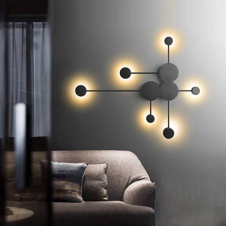 wall light fixture 2021 NEW Modern iron LED wall lamp living room bedroom bedside golden white painted indoor lighting Wandlamp industrial mural kitchen wall lights