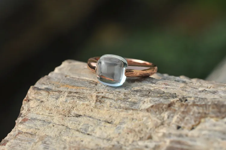 Кольцо INATURE с натуральным голубым топазом, 925 пробы Серебряное обручальное кольцо для женщин, хорошее ювелирное изделие, подарок