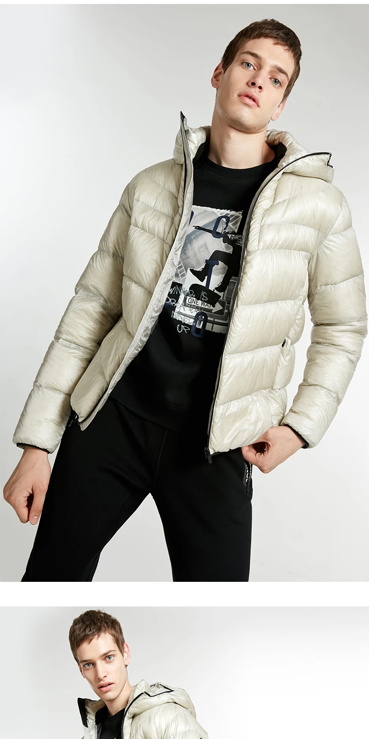 JackJones Зимняя Мужская парка с капюшоном и стоячим воротником, пуховик, Теплая мужская одежда 218412552