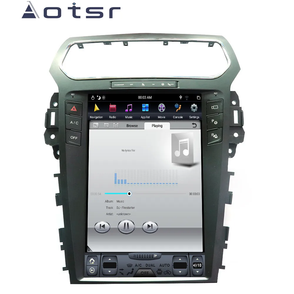 PX6 4+ 64G Tesla стиль Android 9,0 автомобильный dvd-плеер gps навигация для Ford Explorer 2011+ головное устройство Мультимедиа Радио магнитофон