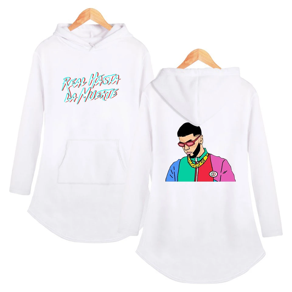 2019 Autumn Women Hoodies Sweatshirts Anuel AA Plus Size Long Sleeve Pocket Pullover Hoodie Female Casual Warm Hooded Sweatshirt