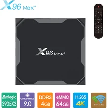 X96 Max+ Android 9,0 ТВ приставка Amlogic S905X3 Smart tv Box 4GB DDR3 32GB 64GB eMMC 2,4G 5G WiFi 1000M RJ45 Bluetooth 4K X96 Max