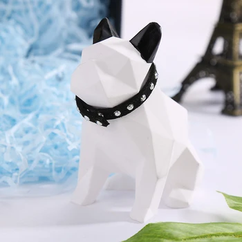 

CUTE BULLDOG DOG FIGURINE GEOMETRIC ANIMAL AROMATHERAPY PUPPY ART SCULPTURE RESIN ART&CRAFT CAR INTERIOR DISPLAY DECORATION R508