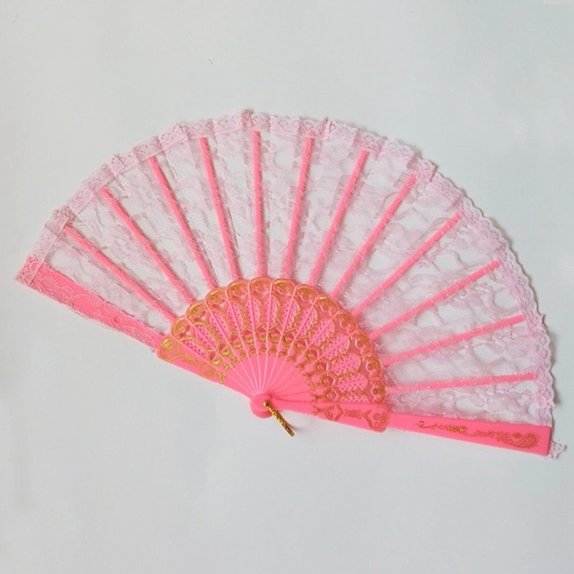 Fans Hollow Lace Chinese Style Wedding Hand Fans Retro Folding Held Flowers Fans Decorative Dance Accessories New