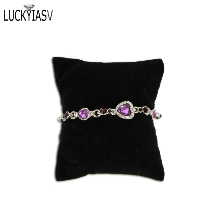 H705ce4b54c2348c2976891e143e91e778 Wholesale Jewelry Pillow Stand Velvet PU Leather Holder Organizer Bracelet Case Bangle Anklet Watch Display Photography Prop