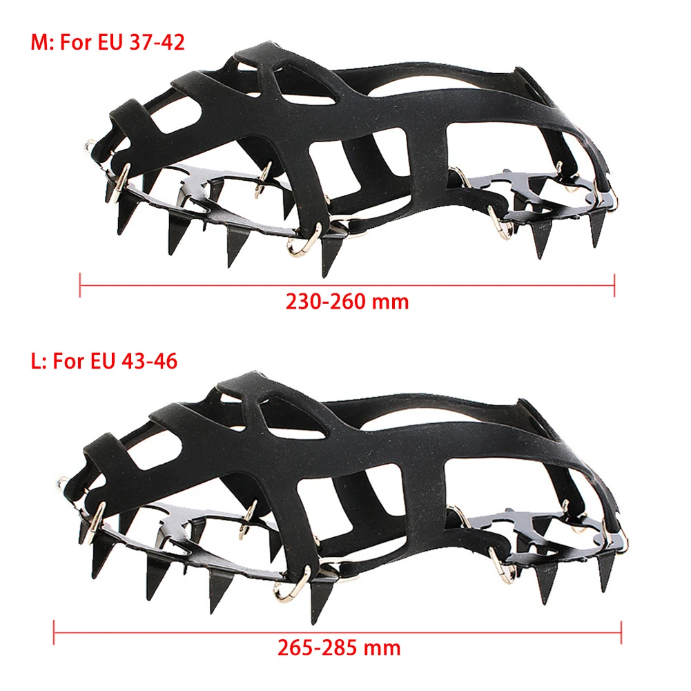 Наружная противоскользящая прочная альпинистская марганцевая стальная ледяная скалолазальная подножка 18 прорезывателей для обуви