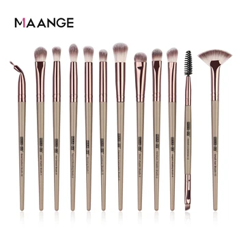 

MAANGE New Pro Makeup Brushes Set 12 pcs/lot Eye Shadow Blending Eyebrow Eyelash Eyeliner Brushes pincel Maquiagem For Makeup