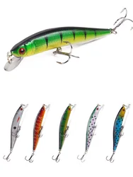 5PCS 8g/10cm Fishing Lures Floating Bass Trolling Artificial Hard Bait Crankbait Carp Fishing Tackle Accessories