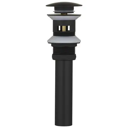 Brushed Gold Solid Brass Pop-Up Drain with Overflow