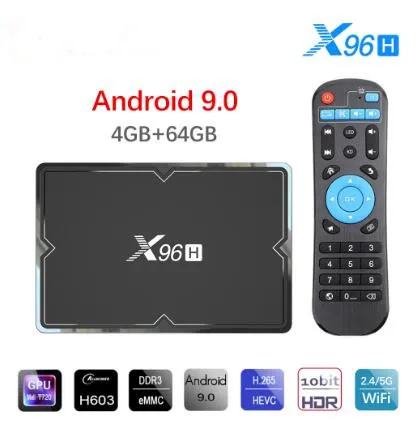 X96H Allwinner H603 Smart tv Box Android 9,0 4 ГБ 32 ГБ 64 Гб медиаплеер 4K Netflix Youtube потоковая смарт-ТВ коробка