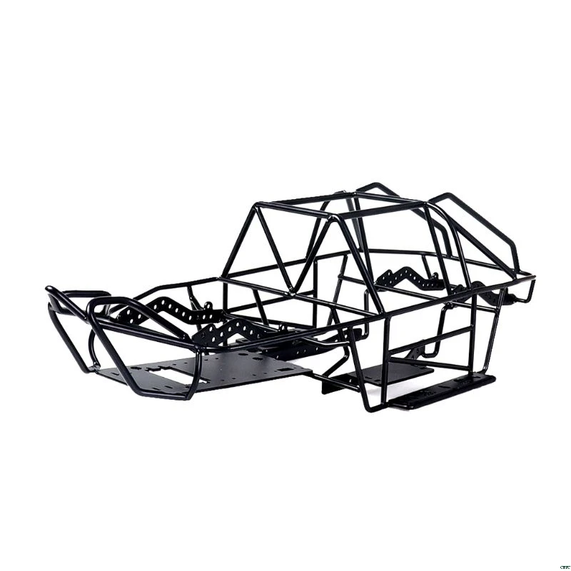 Металлическая рулонная клетка рама шасси для осевой SCX10II AX90046 1/10 RC автомобиля - Цвет: Черный
