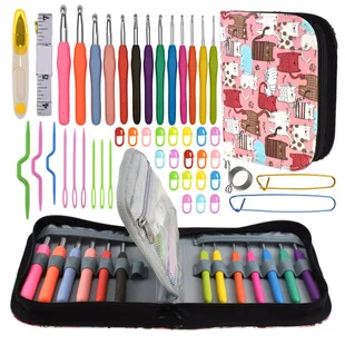 Manufacturers Direct Selling Handmade DIY Weaving Tool Large Handle Crochet Top Grade Large Model Aluminum Crochet Hook 8 a Set