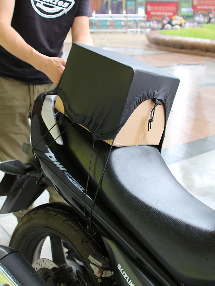 1PC Motorcycle Rear Shelf Cover Waterproof Elastic Luggage Cover Rack Helmet Net