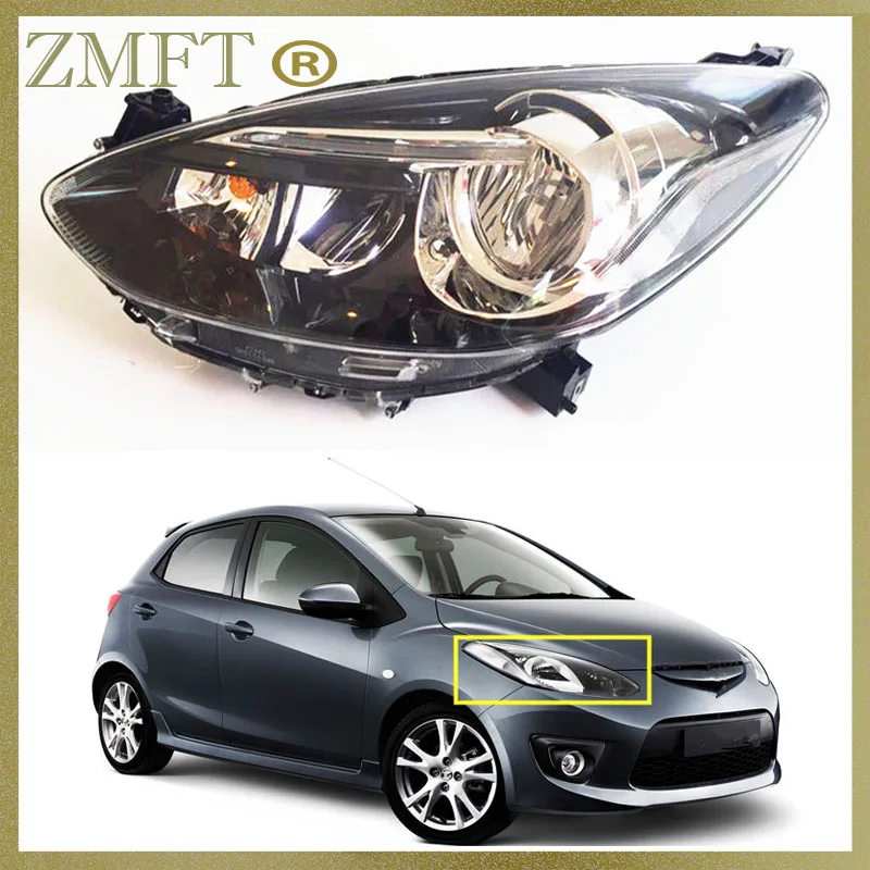 

Передний бампер автомобиля, передсветильник фара для Mazda 2 2008 2009 2010 2010 2012 2013, передняя фара без лампочек