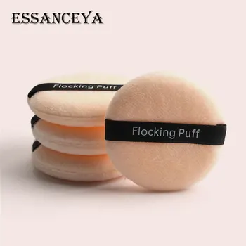 

ESSANCEYA 10 Pcs/Pack Flocking Cosmetic Puffs Face Body Foundation Powder Makeup Puffs Sponge Soft Comfortable Women Beauty Puff