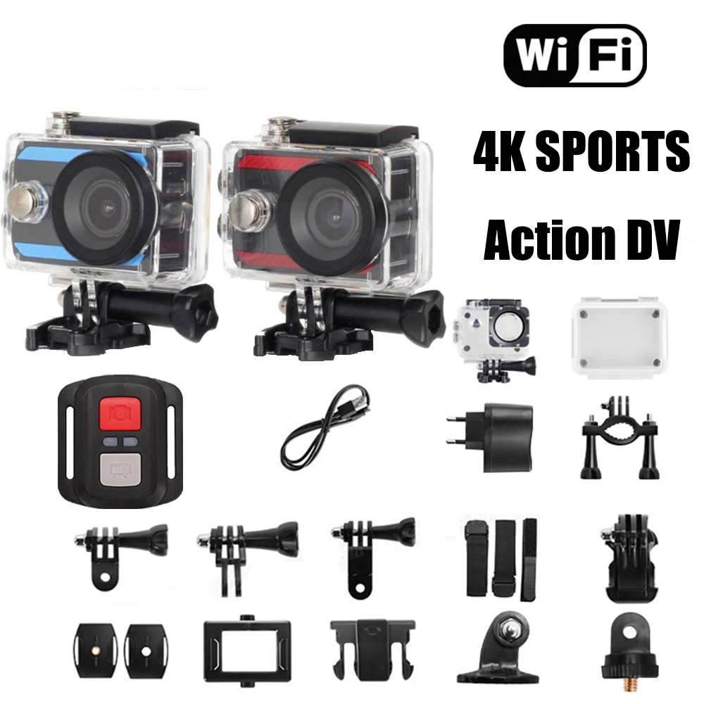 Спортивная экшн-камера Full HD Allwinner wifi 2," экран мини шлем водонепроницаемый 1080P@ 30fps Спортивная DV камера