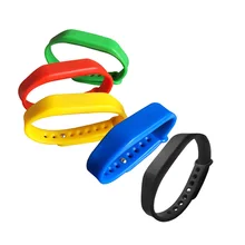 50 шт./лот 125 кГц Регулируемый силиконовый водонепроницаемый RFID браслет TK4100 ID каждого цвета 10 шт. метки