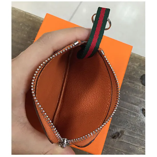Genuine Leather key pouch Fashion brand keychain Unisex key holder case luxury designer car key bag cute solid key wallet