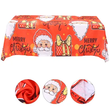 

1pc Tablecloth Pretty Stylish Various Xmas Tablecloth Santa Tablecloth Xmas Table Cover for Party