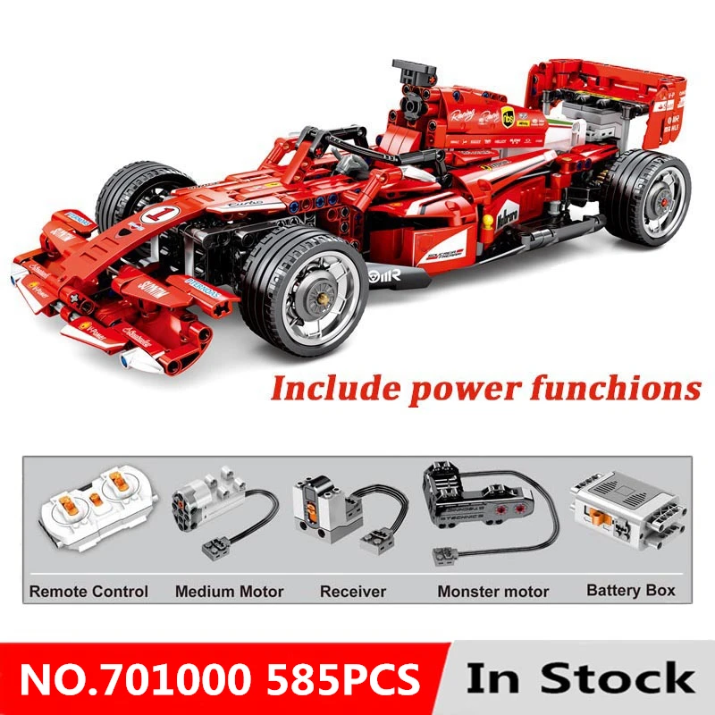 

Technic MOC Motor Function Cars The technic Motor Car F1 Speed Car Building Blocks Bricks Assembly Car Model Kids Toys