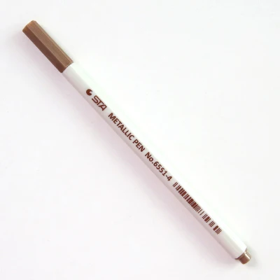 Цветной граффити ручка металлический текстовый маркер шестиугольная краска ручка с наконечником из углеродного волокна подходит на бумаге/керамике/стекле/металле - Цвет: brown