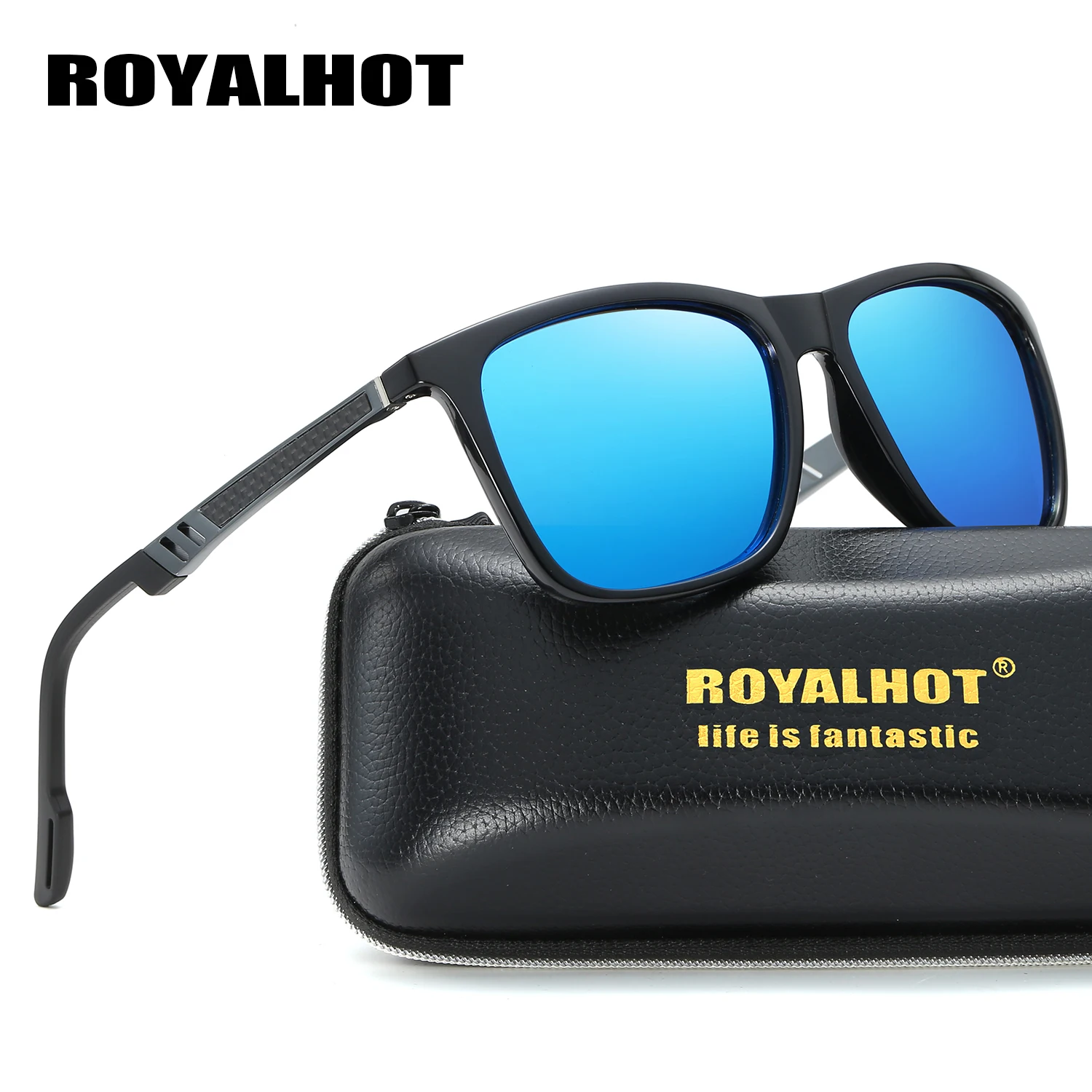 Мужские и женские поляризационные солнцезащитные очки RoyalHot овальная оправа для