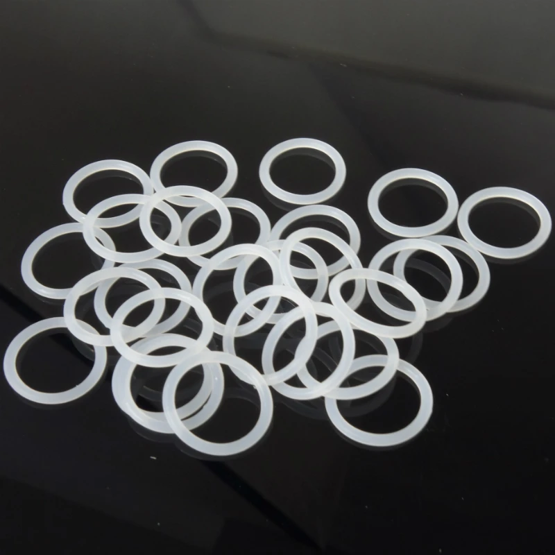 Белое пищевое Силиконовое резиновое уплотнительное кольцо уплотнения шайба сечение 4 мм OD 15-155 мм