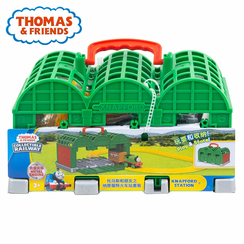 Оригинальные паровозики Thomas& Friends, сборщик железной дороги, смешная детская игрушка, железнодорожная станция GFC51, металлический автомобиль для детей, подарок на день рождения