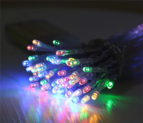 1m-6m Indoor Christmas Colorful Flashing String Lights LED Holiday Wedding Romantic Decoration Battery Star Lights - Испускаемый цвет: RGB