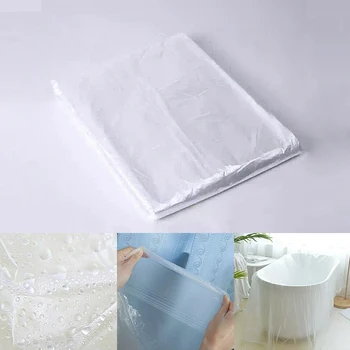 

Thickened Disposable Bathtub Cover Bag Lining Clear Health Bath Tub Family Hotel Film Home Decor Salon Household Bag