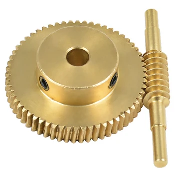 

New-Modular Gear 60 Perforation 5Mm Shaft Worm Gear Large Reduction Ratio 1:60 for Micro-Motor Copper Gear