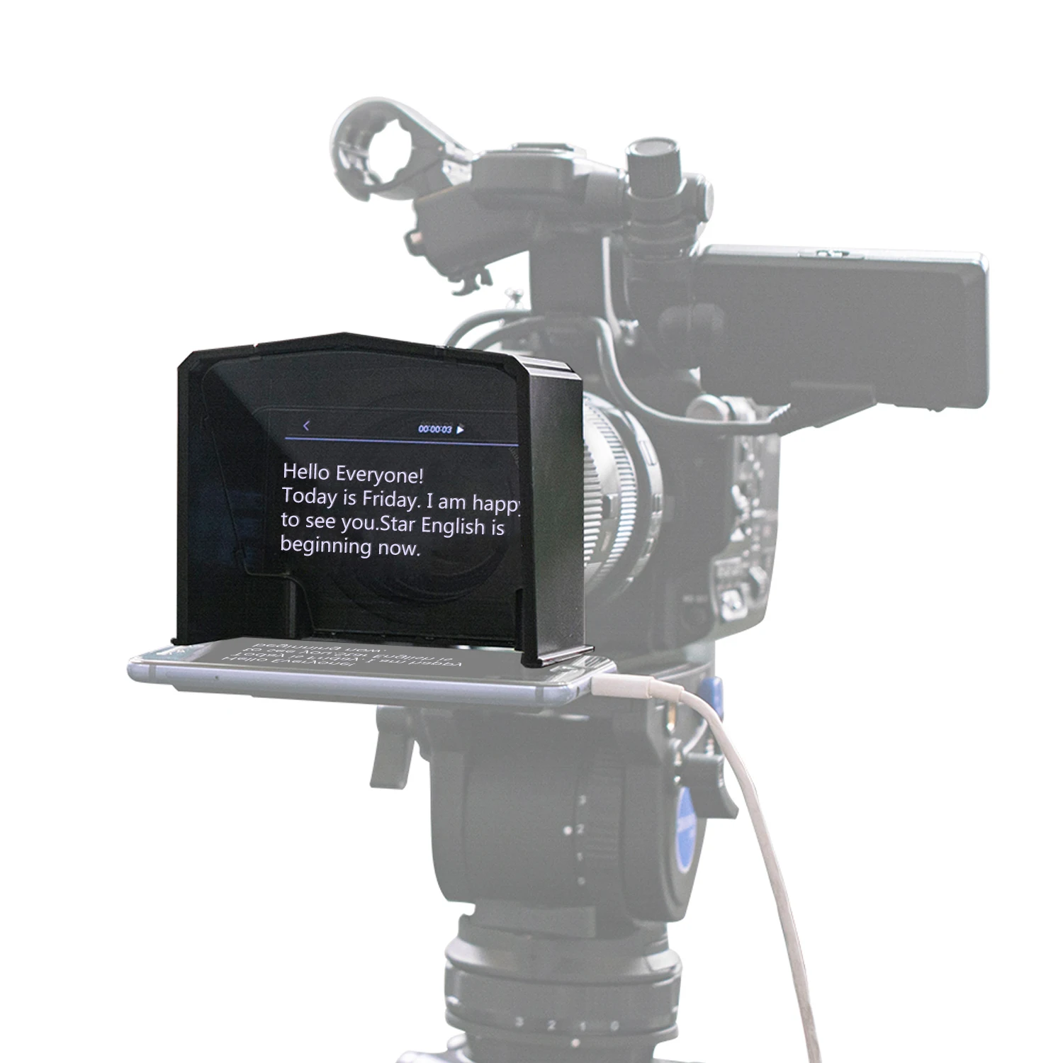 Desview T1 портативный мобильный телефон Teleprompter Prompter w/управление для смартфона DSLR камера Stage Host Live онлайн видео Vlog
