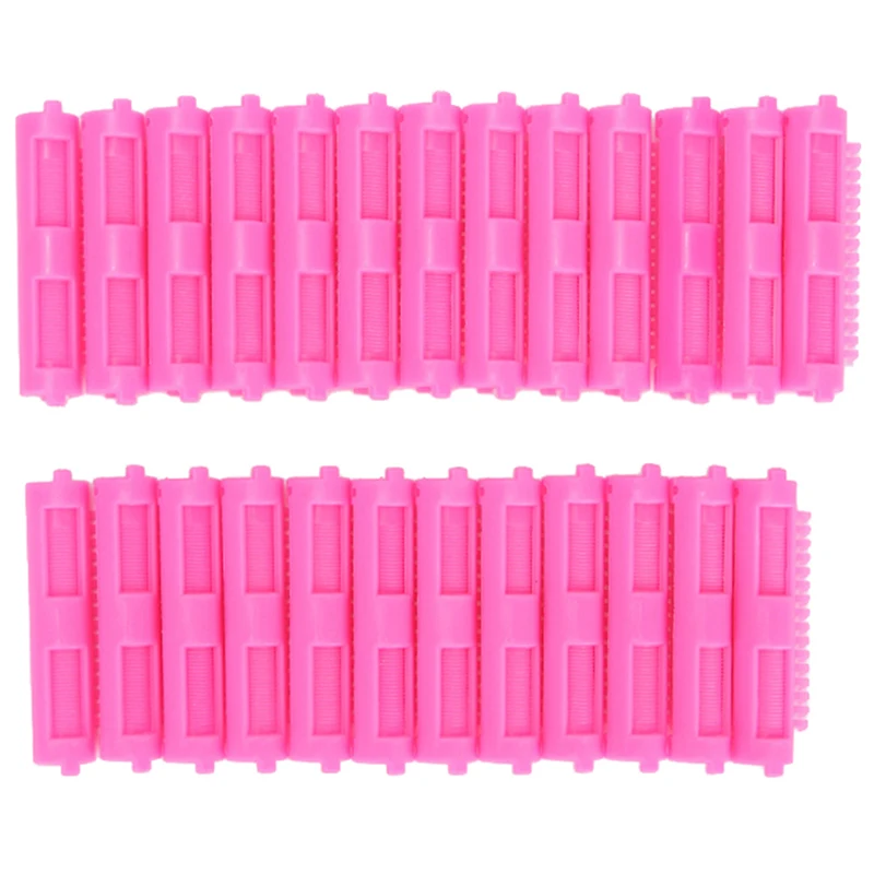 25Pcs 25 шт./кор. пушистые волосы холодной Пермь стержней магические воздушные Bang для укладки волос бары бигуди Моргана завивка керлинг зажимы для завивки инструмент розового/серого цвета - Цвет: 25Pcs