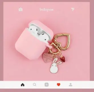 Сладкий розовый Силиконовый чехол для Apple Airpods милый корейский Кролик Декор Аксессуары Bluetooth наушники коробка для наушников крышка брелок