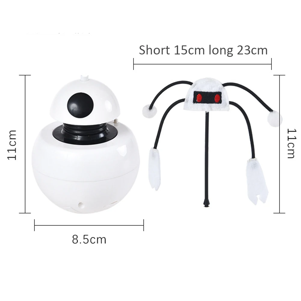 Electric Cat Interactive Rotating Toy 3 In 1 Multi Function Rotating Ball Tumbler Game Play With Chase Light For Cats