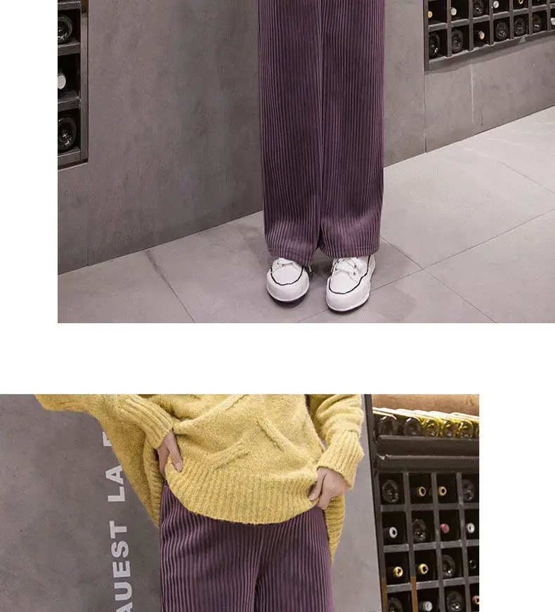 Pregnancy Abdominal Corduroy Pants Boyfriend Trousers Maternity Pants For Pregnant Women Clothes High Waist Trousers Loose Pants