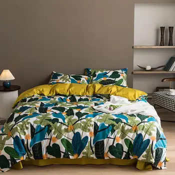 

C Cotton All Seasons Series Four-piece Set 1.2m Sheet Three-piece Set Spring