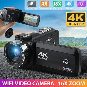 

4K Camcorder Video Camera Ultra HD 30MP DV Camcorder 270 Degree Rotation Touch Screen 16X Zoom Digital Zoom Digital Video Camera