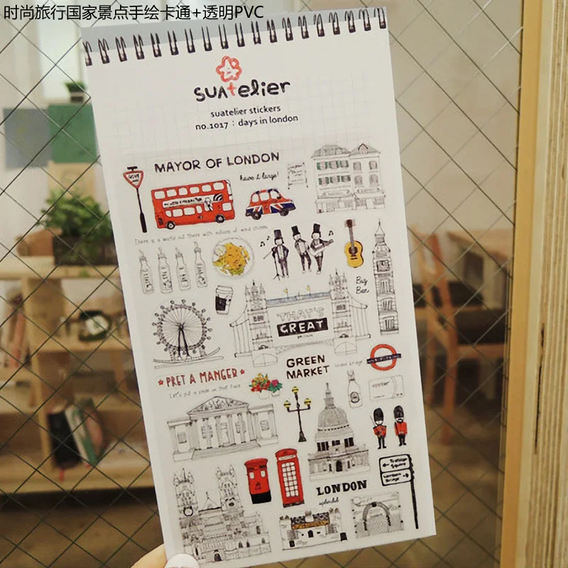 Sonia Days In London Cut Die Stickers Scrapbooking DIY Decorative Bridge Church Building Bus Post Box Patterns Hobby Crafts