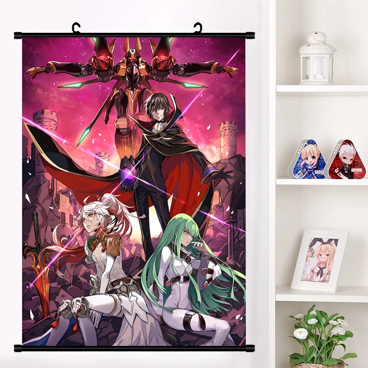Аниме код GEASS Lelouch Lamperouge knight of seven C.C. Настенные Прокрутки росписи Плакат подвесные
