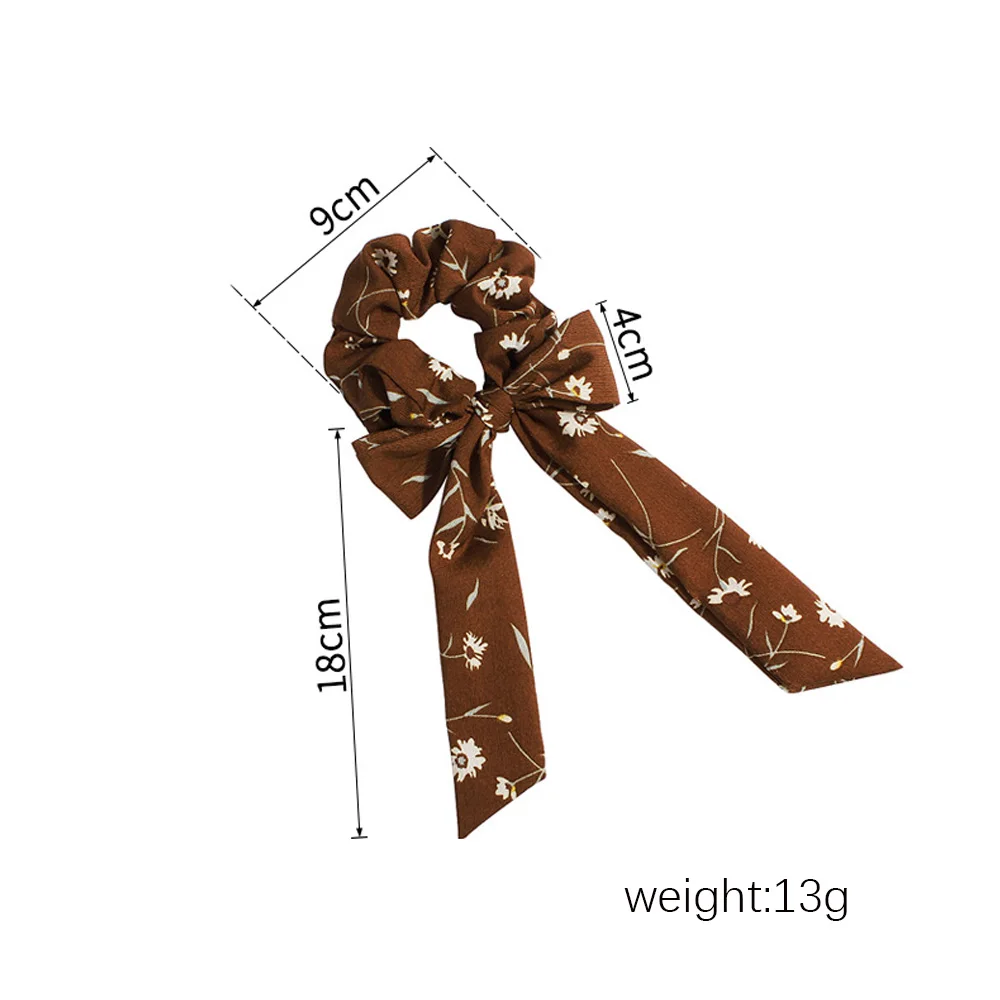Bow Streamers Hair Ring Fashion Ribbon Girl Hair Bands Scrunchies Horsetail Tie Solid Headwear Hair Accessories
